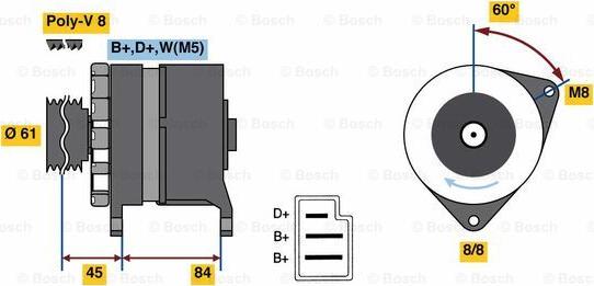 BOSCH 0 986 080 850 - Alternateur cwaw.fr