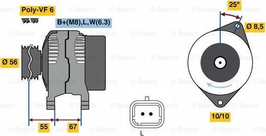 BOSCH 0 986 080 870 - Alternateur cwaw.fr