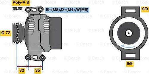 BOSCH 0 986 080 310 - Alternateur cwaw.fr