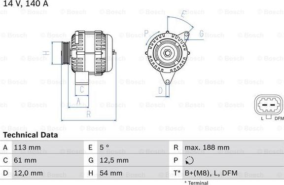 BOSCH 0 986 080 380 - Alternateur cwaw.fr