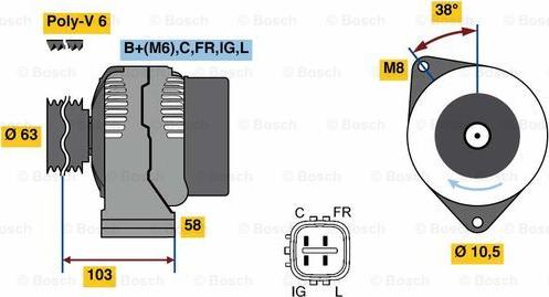 BOSCH 0 986 080 240 - Alternateur cwaw.fr