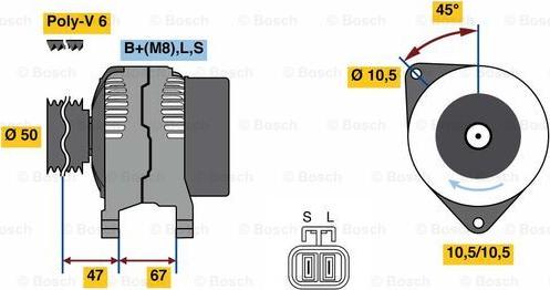 BOSCH 0 986 080 210 - Alternateur cwaw.fr