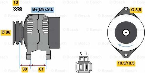 BOSCH 0 986 080 740 - Alternateur cwaw.fr