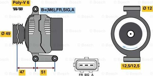 BOSCH 0 986 080 750 - Alternateur cwaw.fr