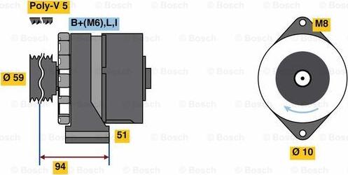 BOSCH 0 986 080 760 - Alternateur cwaw.fr