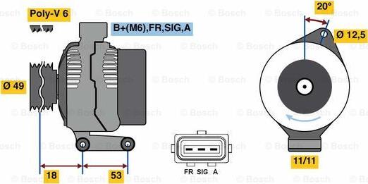 BOSCH 0 986 080 700 - Alternateur cwaw.fr