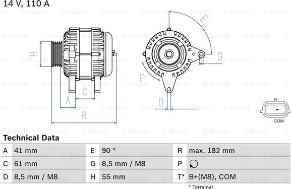 BOSCH 0 986 080 710 - Alternateur cwaw.fr