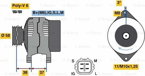 BOSCH 0 986 080 770 - Alternateur cwaw.fr