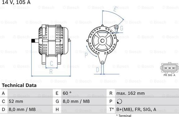 BOSCH 0 986 081 090 - Alternateur cwaw.fr