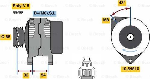 BOSCH 0 986 081 050 - Alternateur cwaw.fr