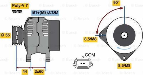 BOSCH 0 986 081 080 - Alternateur cwaw.fr