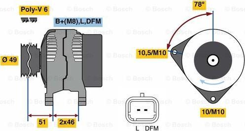 BOSCH 0 986 081 020 - Alternateur cwaw.fr