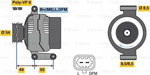 BOSCH 0 986 081 070 - Alternateur cwaw.fr