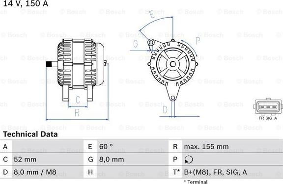 BOSCH 0 986 081 140 - Alternateur cwaw.fr