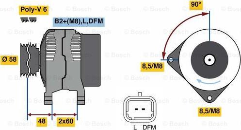 BOSCH 0 986 081 110 - Alternateur cwaw.fr