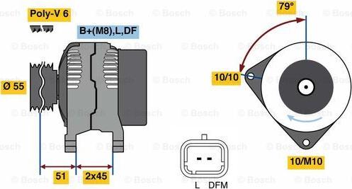 BOSCH 0 986 081 350 - Alternateur cwaw.fr