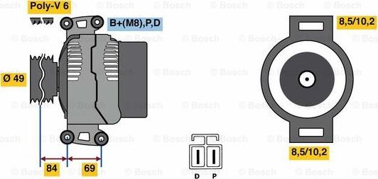 BOSCH 0 986 081 300 - Alternateur cwaw.fr