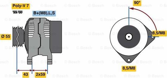 BOSCH 0 986 081 220 - Alternateur cwaw.fr