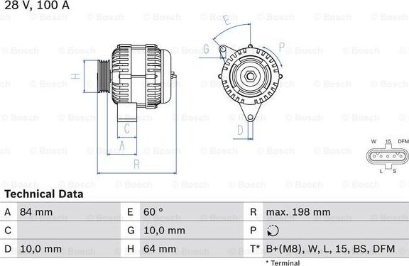 BOSCH 0 986 083 950 - Alternateur cwaw.fr