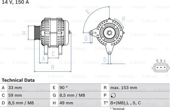 BOSCH 0 986 083 540 - Alternateur cwaw.fr