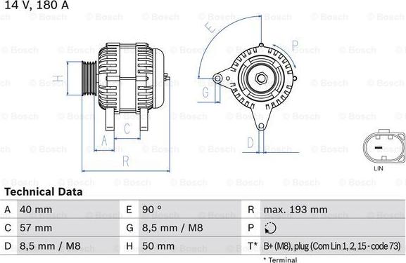 BOSCH 0 986 083 850 - Alternateur cwaw.fr