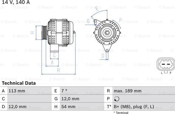 BOSCH 0 986 083 820 - Alternateur cwaw.fr