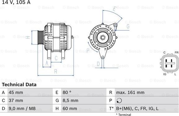 BOSCH 0 986 082 410 - Alternateur cwaw.fr