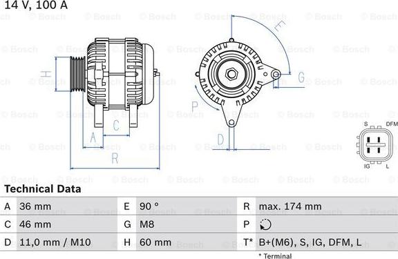 BOSCH 0 986 082 060 - Alternateur cwaw.fr