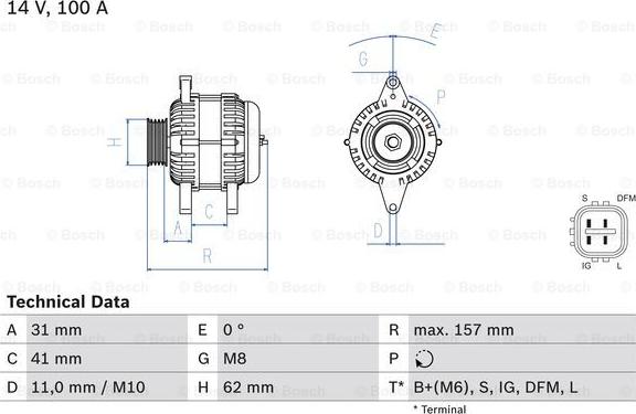 BOSCH 0 986 082 020 - Alternateur cwaw.fr