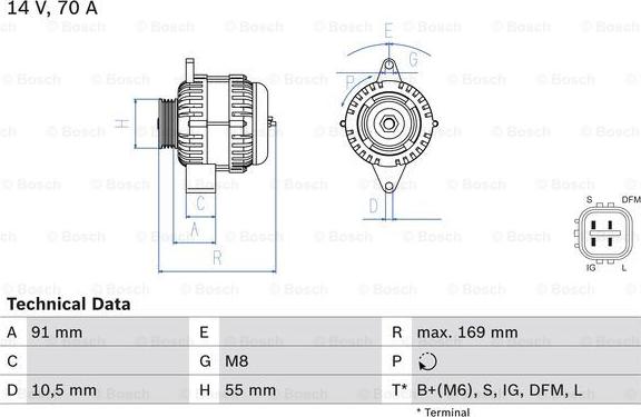 BOSCH 0 986 082 300 - Alternateur cwaw.fr