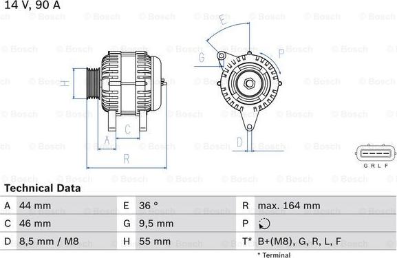 BOSCH 0 986 082 750 - Alternateur cwaw.fr