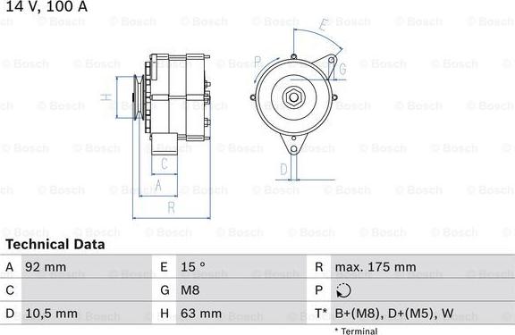 BOSCH 0 986 039 450 - Alternateur cwaw.fr