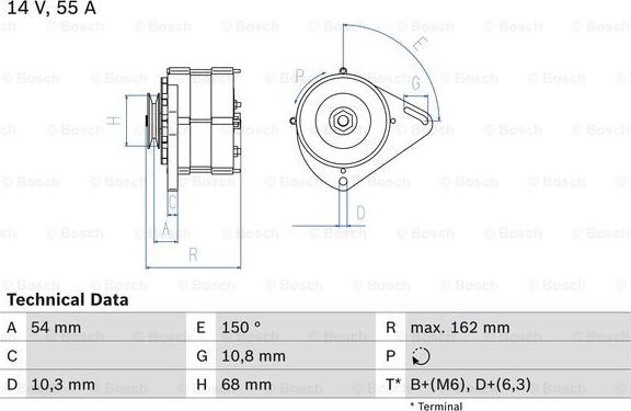 BOSCH 0 986 039 501 - Alternateur cwaw.fr