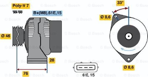 BOSCH 0 986 039 650 - Alternateur cwaw.fr