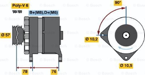 BOSCH 0 986 039 630 - Alternateur cwaw.fr