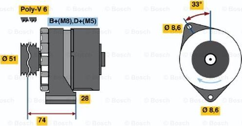 BOSCH 0 986 039 620 - Alternateur cwaw.fr