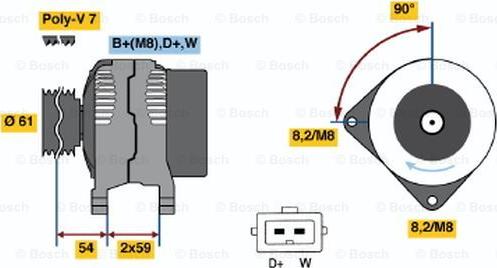 BOSCH 0 986 039 080 - Alternateur cwaw.fr