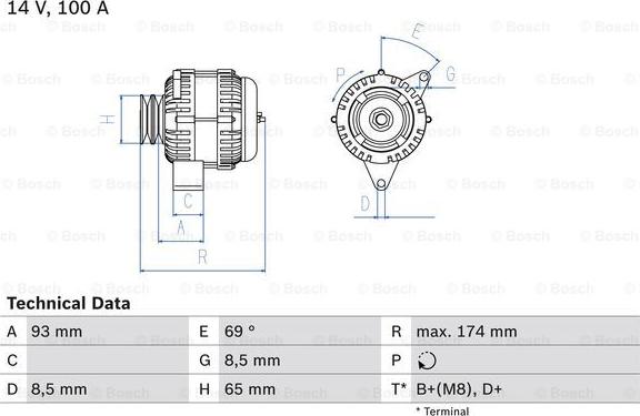 BOSCH 0 986 039 180 - Alternateur cwaw.fr