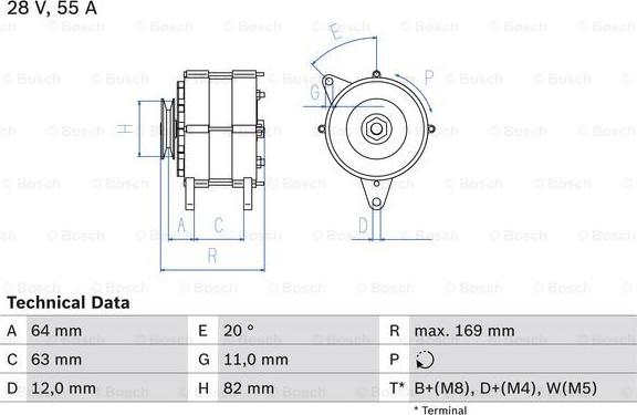 BOSCH 0 986 039 130 - Alternateur cwaw.fr