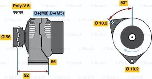 BOSCH 0 986 039 780 - Alternateur cwaw.fr