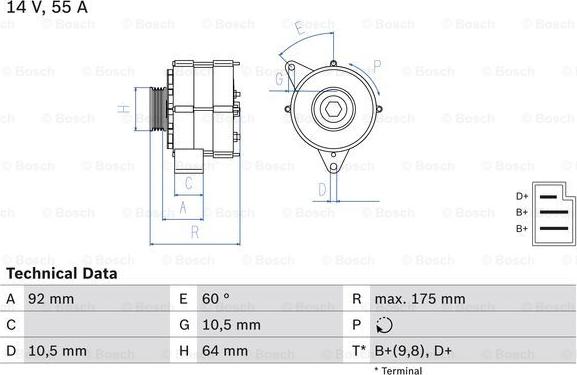 BOSCH 0 986 034 050 - Alternateur cwaw.fr