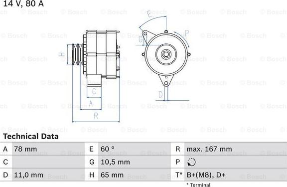 BOSCH 0 986 034 120 - Alternateur cwaw.fr