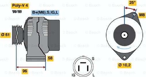 BOSCH 0 986 035 901 - Alternateur cwaw.fr