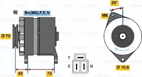 BOSCH 0 986 035 041 - Alternateur cwaw.fr