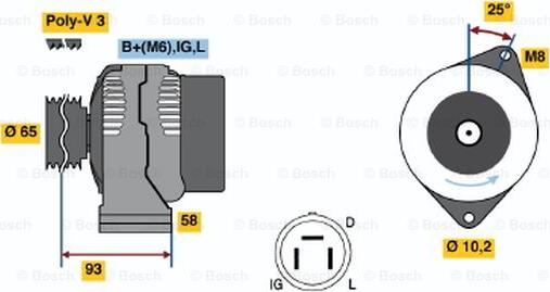 BOSCH 0 986 035 111 - Alternateur cwaw.fr