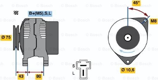 BOSCH 0 986 035 301 - Alternateur cwaw.fr