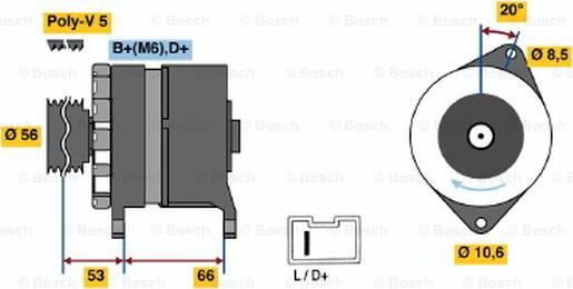 BOSCH 0 986 036 480 - Alternateur cwaw.fr