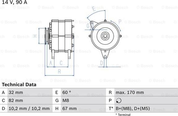 BOSCH 0 986 036 660 - Alternateur cwaw.fr