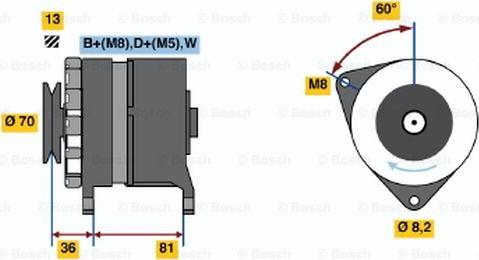 BOSCH 0 986 036 000 - Alternateur cwaw.fr