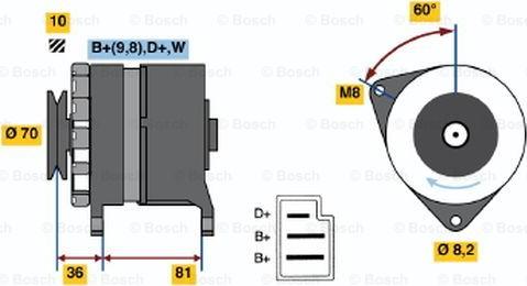 BOSCH 0 986 036 010 - Alternateur cwaw.fr